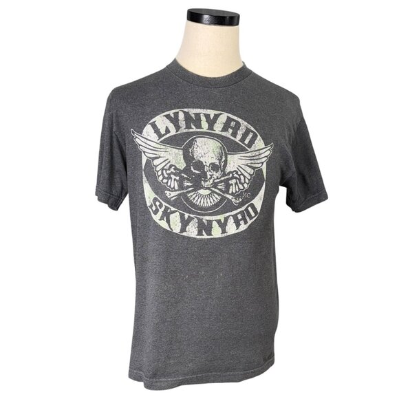 Lynyrd Skynyrd Classic Rock Graphic T-Shirt Medium Mens Gray Cotton Blend - Picture 1 of 8